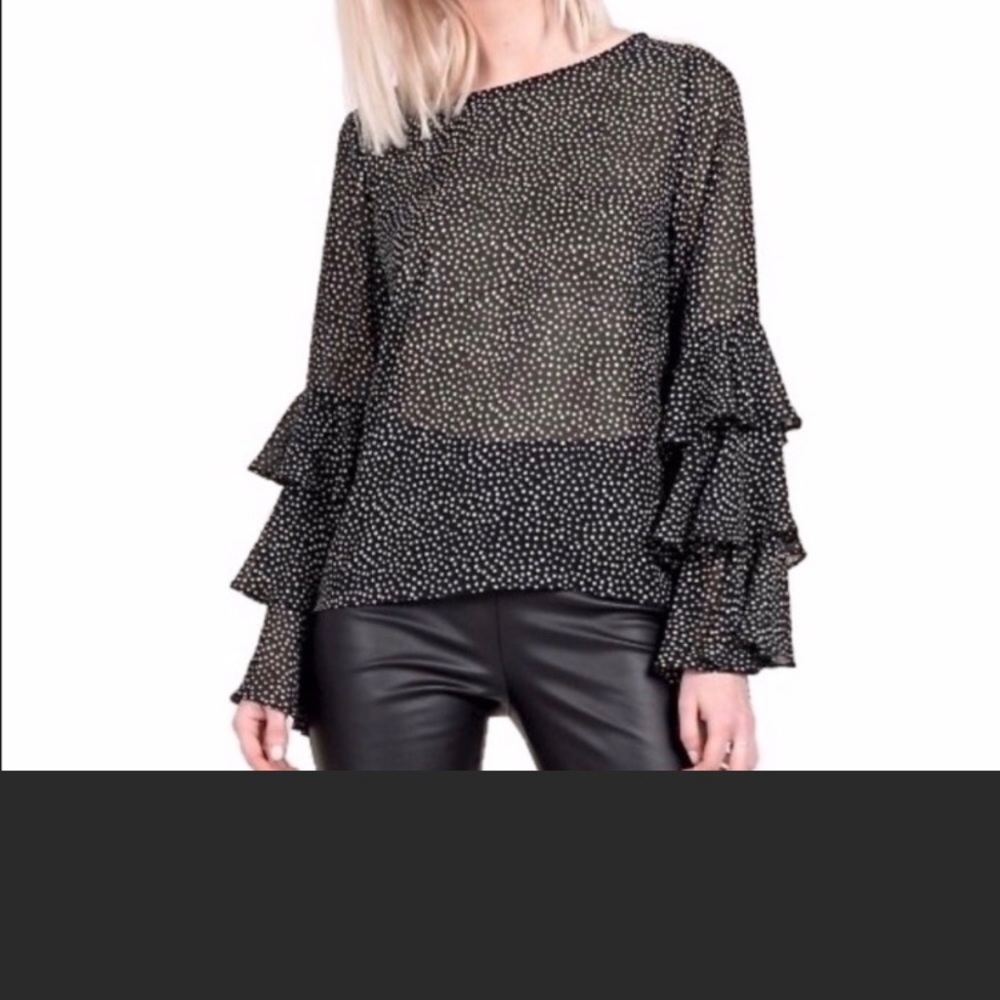 Black and White Polka Dot Blouse